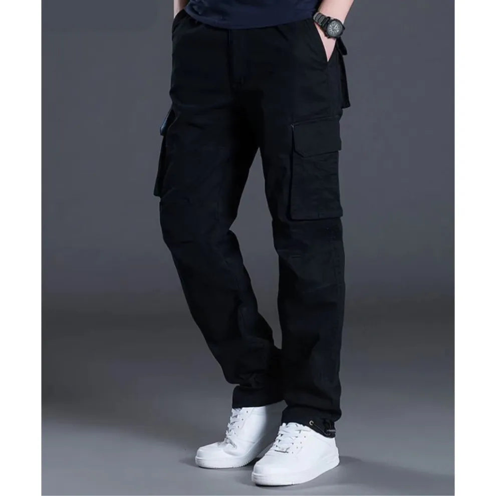Essential Utility 100% Cotton Cargo Pant Combo – Black & Olive Green