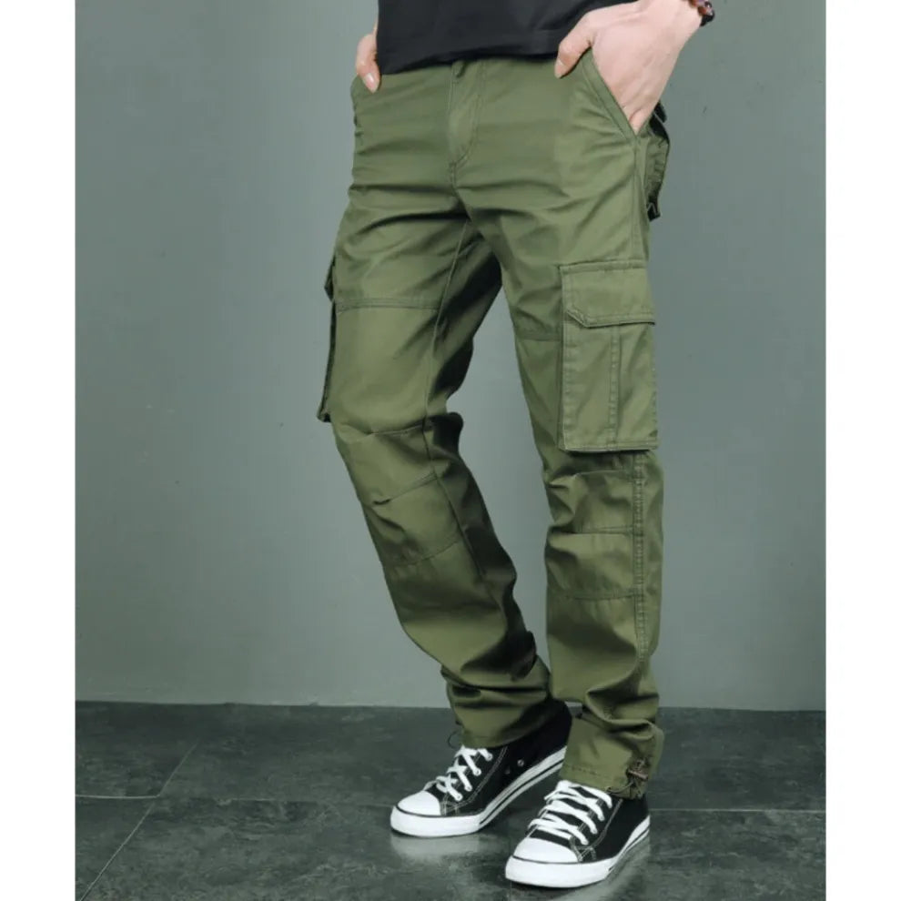 Essential Utility 100% Cotton Cargo Pant Combo – Black & Olive Green
